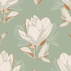 Magnolias in Sage Green