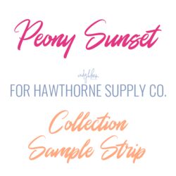 Peony Sunset Sample Strip