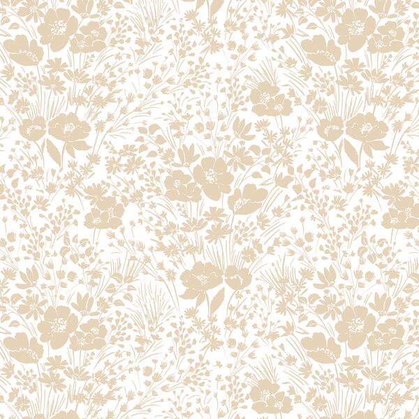 Prairie Silhouette in Soft Oatmeal on White