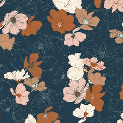 Garden Bouquet in Evening Blue