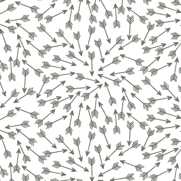 Arrows in Greige on White