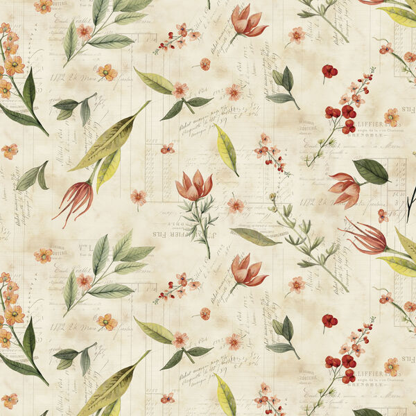 Floral Toss in Parchment