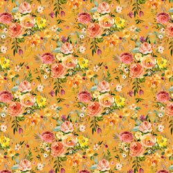 Little Blooms in Burnt Yellow