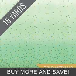 Ombre Confetti Metallic in Mint - 15 Yard Bolt