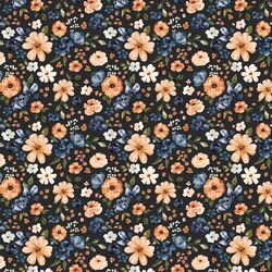 Little Meadow Floral in Charcoal