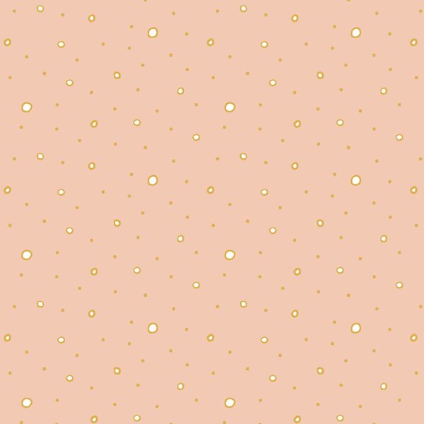 Polka Dots in Gold on Pink
