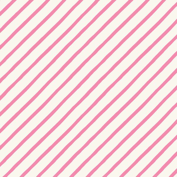 Sweet Candy Stripe in Sachet Pink on Cream