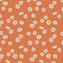 Retro Daisies in Orange