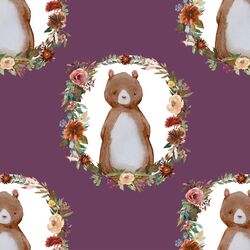 Woodland Bear in Plum