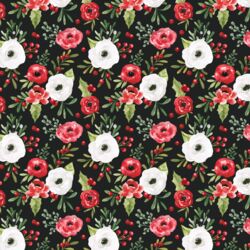 Little Winter Roses in Midnight