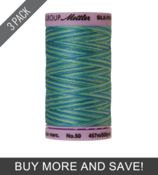 Seaspray (9085-9814) - Silk Finish Cotton Multi 50wt - 500 Yards (3 Pack)