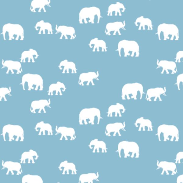 Elephant Silhouette in Breeze