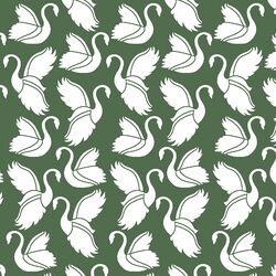 Swan Silhouette in Kale
