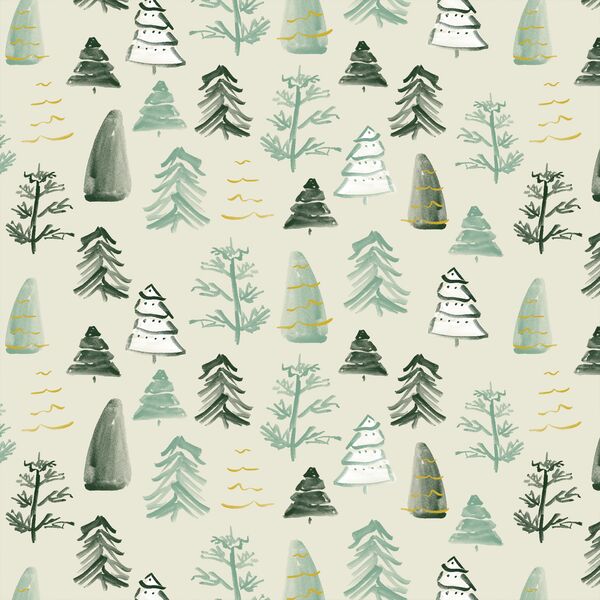 Pine Trees in Cream