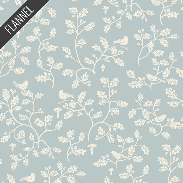 Woodland Oak Flannel in Blue