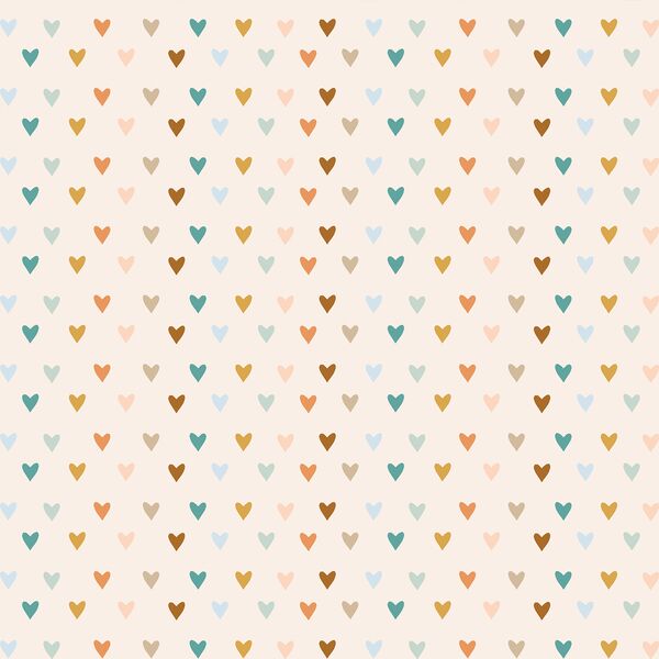 Boho Rainbow Hearts in Vintage Summer