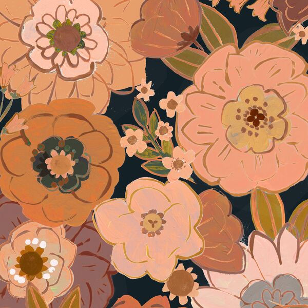 Large Festival Floral in Midnight