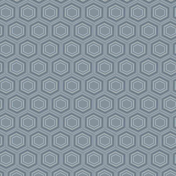 Honeycomb Dreams in Blue Gray