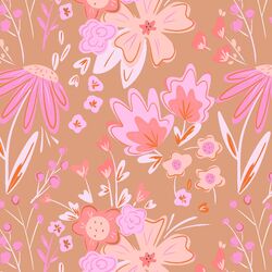 Large Blissful Floral in Cinnamon Sugar