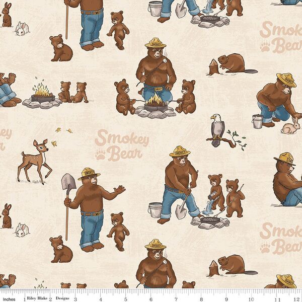 Smokey and Cubs in Cream