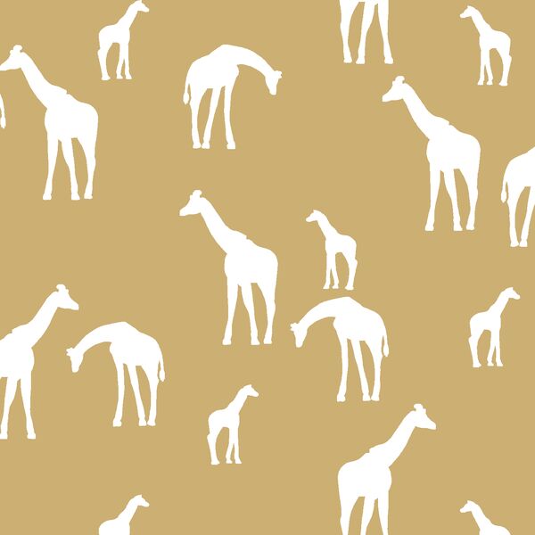 Giraffe Silhouette in Golden Canyon