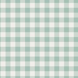 Gingham in Aqua Spring