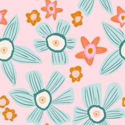 Large Beachy Blooms in Plumeria Pink