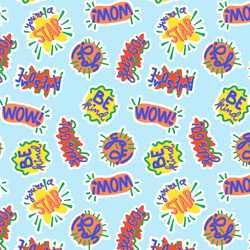 Stickers in Sky Blue