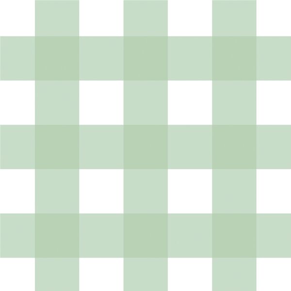 Large Pastel Gingham in Dark Spring Green