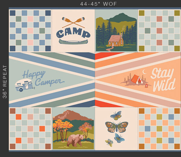 Stay Wild Panel in Multi