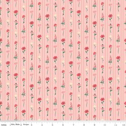 Floral Stripes in Peaches 'n Cream