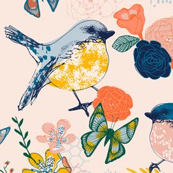 Large Bird Garden in Pearl Pink