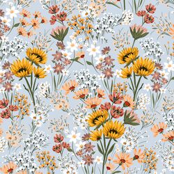 Vintage Bouquet in Light Blue