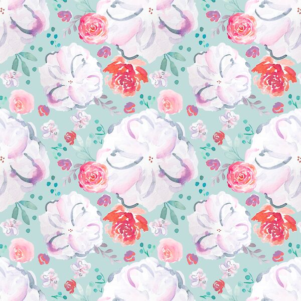 Sweetheart Floral in Glacier Blue