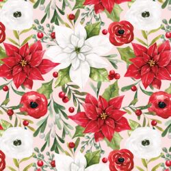 Holiday Floral in Pink