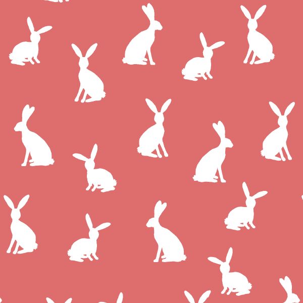 Cottontail Silhouette in Poppy