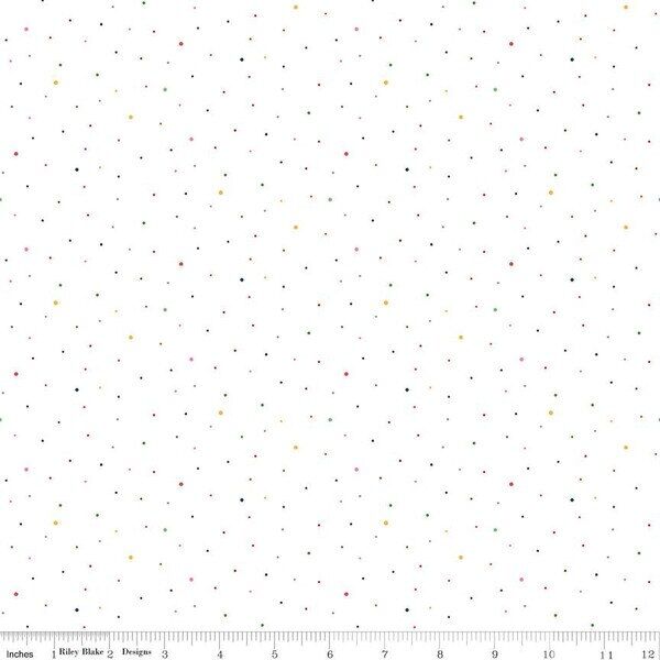 Dapple Dot in Rainbow on White