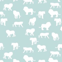 Lion Silhouette in Glacier Blue