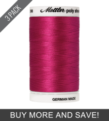 Bright Ruby (2596-2300) - Poly Sheen - 875 Yards (3 Pack)