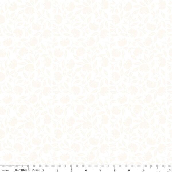 Tonal Flowers in White