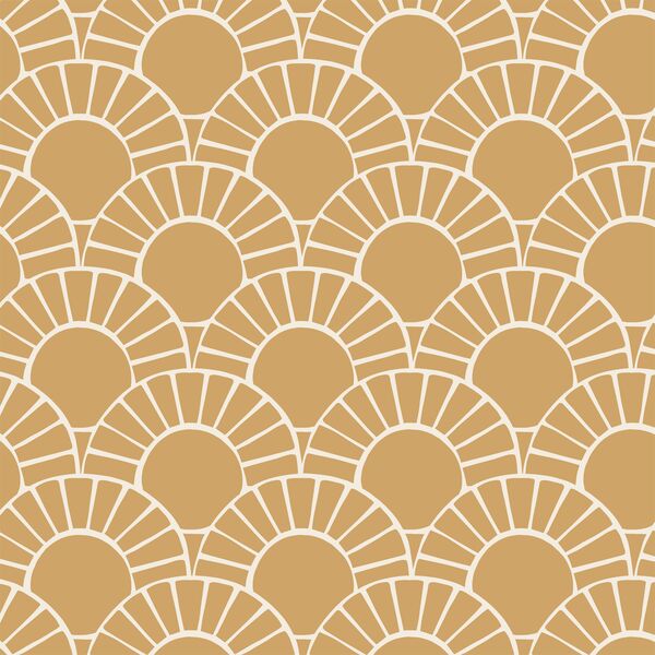 Large Mosaic Sun Tile in Golden Sunshine