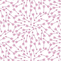 Arrows in Wisteria on White
