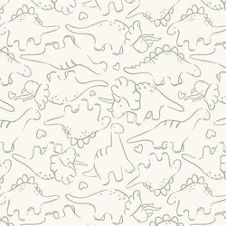 Jurassic Friends in Swamp Green on Bone