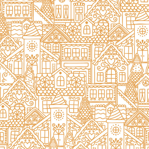Gingerbread Village in Gold