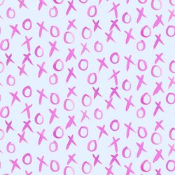 Large Hugs and Kisses in Light Periwinkle