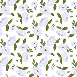Scattered Blooms in White