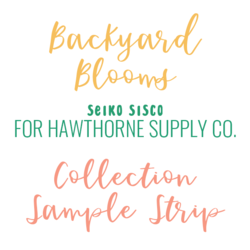 Backyard Blooms Sample Strip