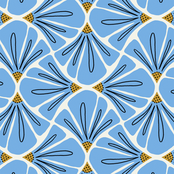 Lillian in Light Blue on Cream