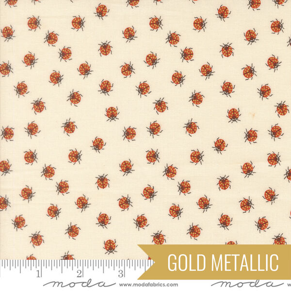 Little Ladybugs in Eggshell Metallic