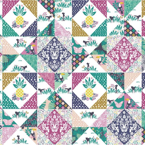 Pura Vida Patchwork in Rainforest